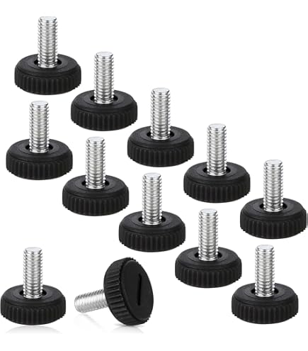 WJUAN Stellfüße Set - 4 Stück, M6 Gewinde Mit Gummikappen