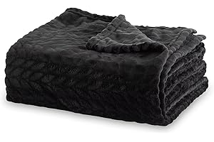 ‎WINTHOME Winthome Kuscheldecke Flauschig Weich, Sofadecke Warme, Fleecedecke Kuschelige, Pflegeleicht, Blanket Für Kinder, Teenager, Erwachsene, Couchdecke Geeignet für alle Jahreszeiten (150x200cm, Schwarz)