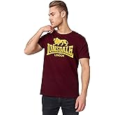 Lonsdale Logo - Short Sleeve T-Shirt for Men | Soft combed cotton casual street tee, lightweight and comfortable tee for spor