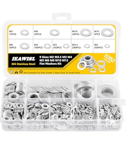 746 stuks roestvrij stalen onderlegringen set, carrosserieringen belagringen assortiment, metalen platte onderlegringen voor schroeven moeren bevestigingsringen M2 M2.5 M3 M4 M5 M6 M8 M10 746 stuks roestvrij stalen onderlegringen set, carrosserieringen belagringen assortiment, metalen platte onderlegringen voor schroeven moeren bevestigingsringen M2 M2.5 M3 M4 M5 M6 M8 M10