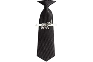 GIFTSFORALL R252 Lucky Elephant Made from Fine English Modern Pewter on a Tie Clip (Slide) Posted by US Gifts for All 2016 from Derbyshire UK