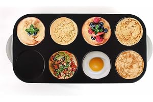 Gef-roy Crêpière Maxi crêpes/Pancakes Party avec revêtement Anti-adhésif - 8 Personnes - 1500W DOC186