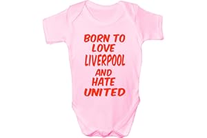 Print4U Love Liverpool Hate Man Utd~ Babygrow~Babies Gift Boy/Girl Vest Babies Clothing