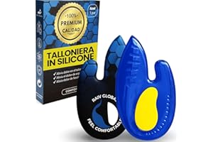 RAIV GLOBAL Talloniera in Silicone per Fascite Plantare - Talloniera per Spina Calcaneare - Talloniere in Silicone per Tallonite - Plantare per Tallonite - Fascite Plantare Donna e Uomo (Taglia M (39-43))