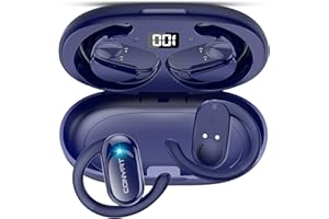 CONYAT 7 Modos de Traducción Audífonos de traducción en tiempo real 164 idiomas, AI Auriculares Traductores de Idiomas, 58H Auriculares Bluetooth 5.4 Oído abierto para Viajes Negocios y Aprendizaje, Azul