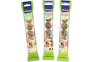 3 PACK MIXED VITAKRAFT SMALL ANIMAL ROLLINIS RABBIT GUINEA PIG TREAT BALL SNACKS