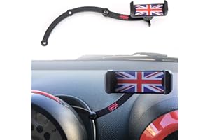 FIEMACH Mini Cooper uchwyt na telefon komórkowy, składany, niewidoczny obrót o 360°, uchwyt GPS do Mini Cooper R55 R56 R57 R60 R61 (MINI R)