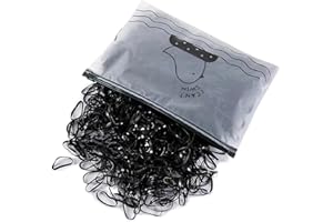 LAFEFE 1000 Piezas Gomas Pelo PequeñAs, Mini Gomitas Pelo, Gomas De Pelo NiñA Pelo Para NiñOs Mujeres NiñAs Trenzas Y Peinados Diarios - Negro