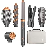 webeauty 7 in 1 Multifunctional Air Brush Ionic Hair Dryer Brush | 170000rpm Hair Shaper with Automatic Curling Iron Ceramic