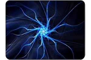 Silent Monsters Alfombrilla de ratón Ordenador 240 x 200 mm Mouse Pad pequeña Tela, Relámpago, Antideslizante y silenciosa, para Gaming, Oficina, Home Office, Lavable, Enrollable, Cortada con láser