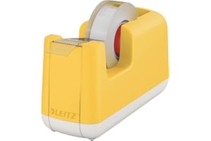 Leitz - Dispensador de cinta adhesiva, color amarillo cálido (53670019)