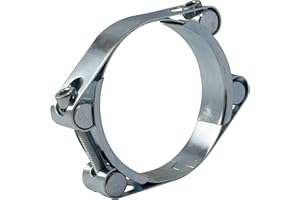 AERZETIX - C64285 - Abrazadera de sujeción con muñón doble 115-125mm - anchura de banda 24mm - en acero galvanizado - color plata - bomba de riego química manguera conductos de aire comprimido