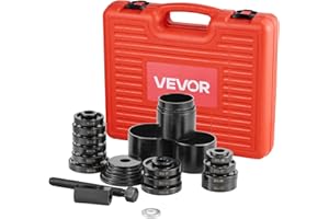 VEVOR Kit de Presse à Roulements de Roue Avant 23PCs, Outils d'Extraction de Roulements FWD, avec Vis Coulissante, Bagues, Plaques de Manchon et Étui de Rangement, pour Démontage et Montage, Auto
