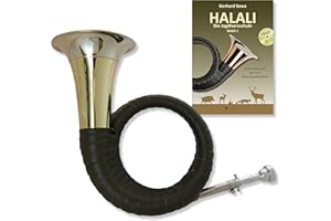 Tuyama® TJG-202A Classic - Jagdhorn Fürst-Pless-Horn in B Posthorn Horn + Halali Jagdhornschule (Starterkit)