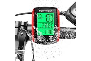 RRICHH Bike Computer Universal 19 Functions IP54 Waterproof Bicycle Speedometer Odometer Wired Cycling Computer Touch Screen with LCD Backlight Display Auto Start/Stop MTB Road Cycling Accessories