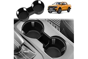 GAFAT Compatibile con Ford Ranger T9 2024 2025 2026 portabevande Ranger 2025 TPE gomma morbida organizer per console centrale, fori originali riservati, antiscivolo anti-vibrazione