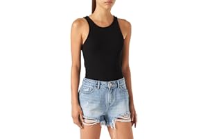 ONLY Onlpacy HW DNM Short Noos Mujer Pantalones Cortos Negro