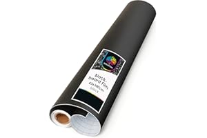 OfficeTree Chalkboard Roll Paper 118 x 17 inch - 2X Chalks 1x Cleaning Clotch - Vinyl Blackboard Sticker Self-Adhesive - Blackboard Paper - Chalk Paper Roll - Paper Chalkboards for Drawing & Painting