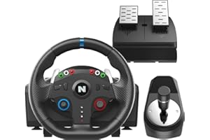 NITHO Drive Pro ONE Competition Volante de Carreras con Pedales y Cambio para Windows PC, Rueda de 270 Grados con Zona Muerta Cero, Sólo para Juegos de Simulacion de Windows PC