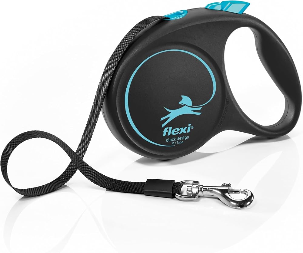 Flexi Black Design M Beden Mavi 5MT Şerit Tasma