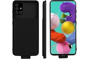 HiKiNS Akku Hülle für Galaxy A71 5G 5000mAh erweitertes wiederaufladbares Ladeetui Externer Backup Akku Ladegerät Hülle Tragbare Powerbank für Samsung Galaxy A71