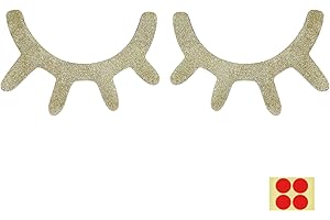 VORCOOL Sleepy Eyes Cils Bois Sticker Mural Enfants Enfants Chambre Décor Chambre Fond 1 Paire (Glitter Gold)