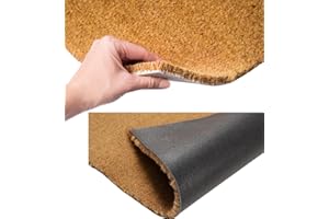 SERDECO DECORACION |Felpudo de Coco Natural Altura 16 mm. Antideslizante, Muy Resistente y Ecológico. Ideal para Casas, Oficinas, Hoteles o Cualquier Tipo de tránsito. (60 x 90 cm | 16 mm)