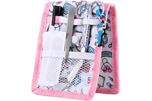 Ph Pro Heat Pochette Infirmiere - SalvabolPoches Infirmières - Pochette Aide Soignante pour Blouse avec Aimant - Accessoires Infirmiere Organisateur Professionnel.