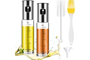 YongHang Spray huile cuisine 100ml vaporisateur huile spray huile d'olive de cuisson avec tuyau sans brosse et entonnoir pour cuisson Friteuse à air chaud Accessoires de barbecue (2PCS)