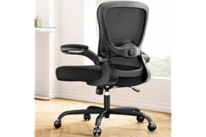 ‎MARSAIL Marsail Ergonomic Office Chair with 3D Lumbar Support, Flip-Up Armrests, 90°-120° Tilt Lock and Thick Seat Cushion, Comfortable Home Office Chair, Load 300 lbs