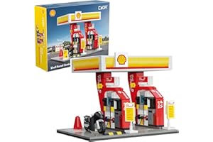 CaDA Benzinaio Shell Mini-Set costruzione-305 pz-+8-con Luci a LED (927DE66028)
