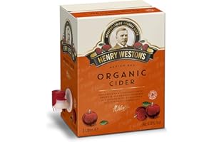 Henry Westons Organic Cider Case of 4 x 3 Litre Bag in Box, 6% ABV