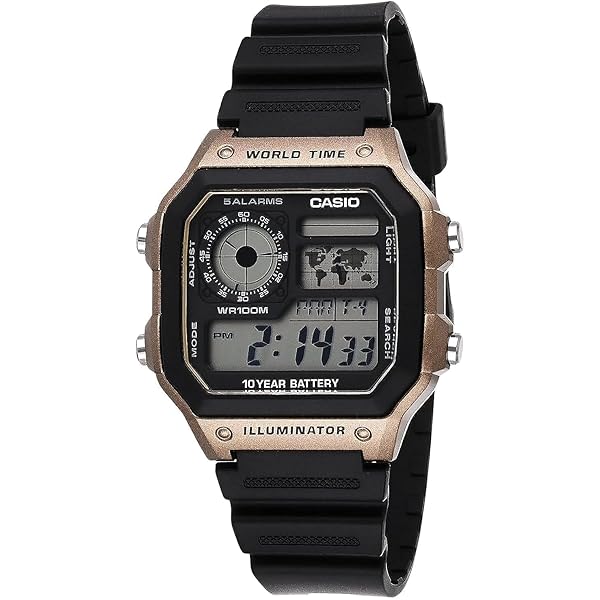 Orologio Casio AE-1200WHUB-8AVEF Digitale Multifunzione | Cinturino Nylon | Resistente All'Acqua 10 Bar - Foto 6