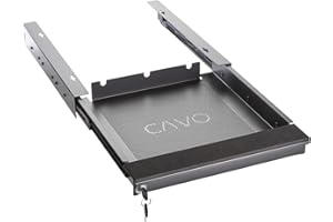 CAVO Tiroir de bureau pour ordinateur portable verrouillable 380 x 446 x 55 mm noir Tiroir de table de travail pour soubassement de SOTECH