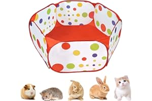 QXCFTW Hamster Playpen, Pop Up Play Pen, Small Animal Playpen, Guinea Pig Run, Hamster Play Pen, Hamster Run, Hamster Playpen for Guinea Pig Rabbits Chinchillas Hedgehogs