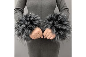 Katutude Polsino Polso in Pelliccia, Inverno Pelliccia Sintetica con Polsino Sintetica più Caldi Polsini da Stivale, Morbido Polsini Finta Pelliccia Volpe Finta per Peluche Accessorio Abbigliamento