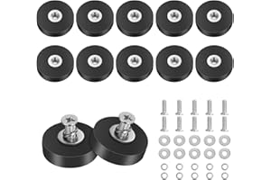 Adiwo 10 Stück Neodym Magnete Gummiert, Ø22mm Magnetischer Montagesockel, für Fahrzeuge, Lampen, Befestigen von Werkzeugen Schrauben Öse Oder Haken, Seltenerdmagnete Ladungssicherung