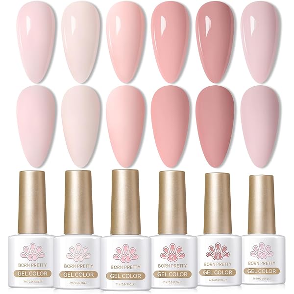 YSUVIN UV Nagellack Set – 10 Farben In Rosa, Nude, Glitzer & Mehr, 8 Ml Pro Flasche, Für Home Nail Art