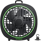 VIVOSUN AeroWave D4 10cm Clip Grow Fan with Hook, 3 Speeds, Powerful and Quiet Airflow, Adjustable Angle for Hydroponics and