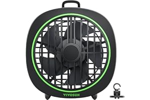 VIVOSUN AeroWave D4, ventilateur de tente de culture à clip, flux d'air puissant et silencieux à 3 vitesses, angle réglable pour hydroponie