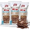 Lieber's Thin Brittle Topped Chocolate Rice Cakes, 105g (Pack of 3) | Kosher Certified, Gluten Free Snack