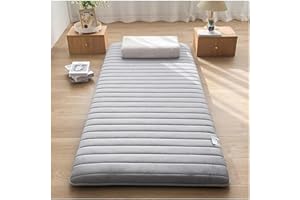 FZKUN Materasso, in stile minimalista, pieghevole, con superficie morbida trapuntata, supporto leggero in schiuma, per dormitorio studentesco, campeggio, camera degli ospiti