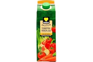 EDEKA HERZSTÜCKE Centerpieces Tomato and Vegetable Mix Juice, Pack of 8 (8 x 1 L)