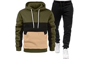 Baymate Conjunto de Chándal para Hombre Sudadera con Capucha y Pantalones Deportivos Traje de Jogging Ropa de Ocio