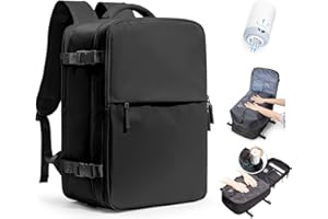 SEAFEW Sac à dos sous vide de voyage avec pompe pour Ryanair 40x30x20, Sac À Main Bagage Cabine Avion 45x36x20 para Easyjet, sac à dos décontracté pour ordinateur portable,Sac de Voyage pour Week-End