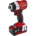 Einhell TE-CI 18 BL Kit 4.0 Avvitatore Ad Impulsi a Batteria, Motore Senza Spazzole, Rosso Rosso