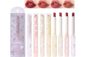 PETANSY Rouge à lèvres en gelée Florette Set 4 Couleurs Baume à Lèvres Ultra Hydratant Brillant à Lèvres Teinté Teinté Effet Lisse Brillant pour Filles et Femmes