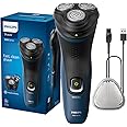 Philips Shaver S1151/00 | Wet & Dry Use | Fast, Comfortable Shave with ComfortCut Blades | 3D Floating Heads, One-Touch Open | 40min Cordless Use, Protective Cap Included