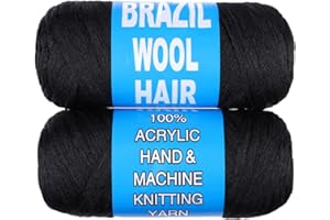 Samtress laine brésilienne cheveux fil acrylique pour africaine au crochet tresses Faux Locs tricot cheveux fibre synthétique extensions de cheveux 2 rouleaux naturellement noir