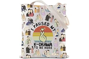 BAUNA K Drama Tote Bag per i fan dei programmi televisivi coreani I Paused My KDrama To Be Here K Drama Borsa a tracolla coreana amante regalo